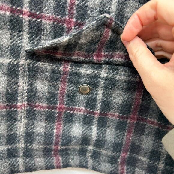 Vintage Y2K 2000s Fashion Bug Plaid Wool Zip Up Collared Cropped Jacket Medium - Picture 7 of 8